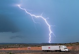 Lightning and truck - Tucumcari, New Mexico
