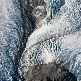 Glacier as seen from air - Aoraki-Mount Cook National Park, New Zealand