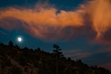 Moonrise and alpenglow clouds over the Gila Wilderness - New Mexico