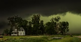 Farm house and approaching storm - Clarks, Nebraska