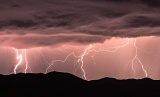 Lightning over the Dos Cabezas Mountains - Willcox, Arizona