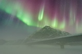 Aurora over Alaska Pipeline - Brooks Range, Alaska