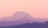 Distant hills at sunset - Big Bend National Park, Texas