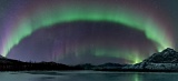 Aurora reflected by frozen Dietrich River - Brooks Range, Alaska