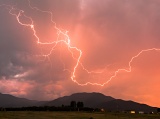 Monsoon lighting at sunset - Cochise, Arizona