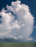 Rain shower over Florida Strait - Tavernier, Florida