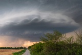 Mesocyclone with Kelvin-Helmholtz waves - Trenton, Missouri