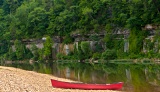 Fern falls and canoe - Buffalo River, Arkansas