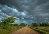 Squall line and whale's mouth cloud - Leedey, Oklahoma