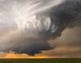 Dusty mesocyclone and wall cloud - Syracuse, Kansas