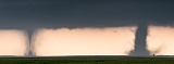 Twin Landspout Tornados - Cope, Colorado