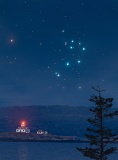 The Pleiades rising over Egg Rock Lighthouse - Bar Harbor, Maine