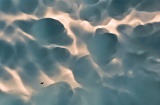Mammatus clouds and airplane - Arlington, Texas