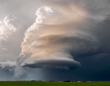 Mesocyclone at sunset - Tulia, Texas