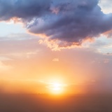 Blowing dust and setting sun - Littlefield, Texas